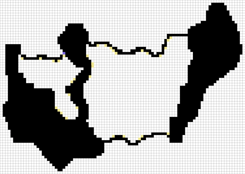 Île 1 – 3 mines, 1 emplacement fluvial